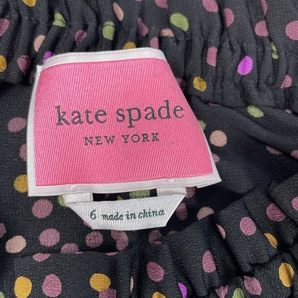 Kate Spade Disco Dots Ruffle Shirt Dress Button Front Confetti Long Sleeve Sz 6 - Picture 10 of 16